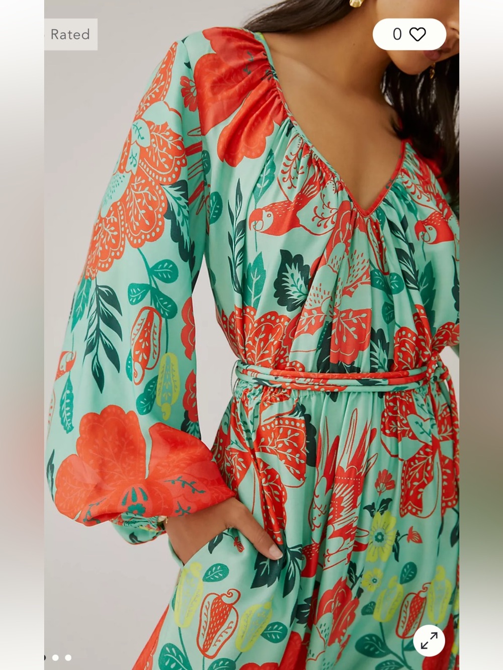 NWT retail $248 size M #Anthropologie,#FarmRio. Poppy Print Maxi Dress. - Picture 3 of 8